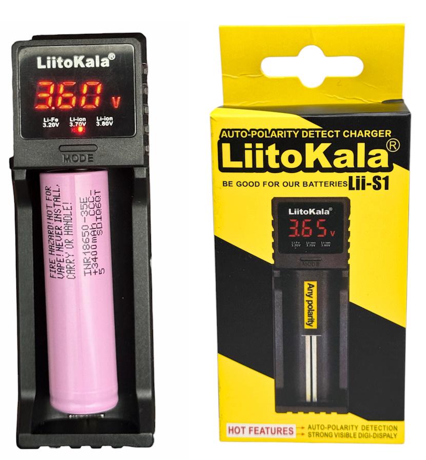 Зарядное устройство LiitoKala Lii-S1 универсальное для аккумуляторов 18650 смарт