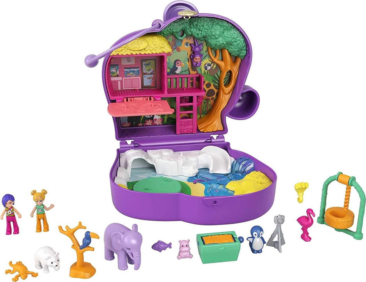 Игровой набор Polly Pocket Карманный мир Приключения слоненок GTN22