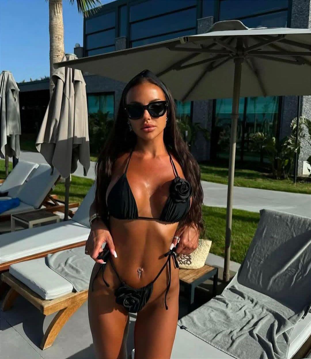 Купальник женский с треугольной чашкой на завязках Same game F372k р. 40 Черный (F372) - фото 4