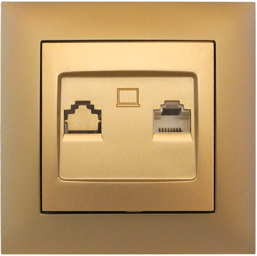 Розетка компьютерная MARSHEL IDEAL RС-485 Gold Розетка компьютерная MARSHEL IDEAL RС-485 Gold