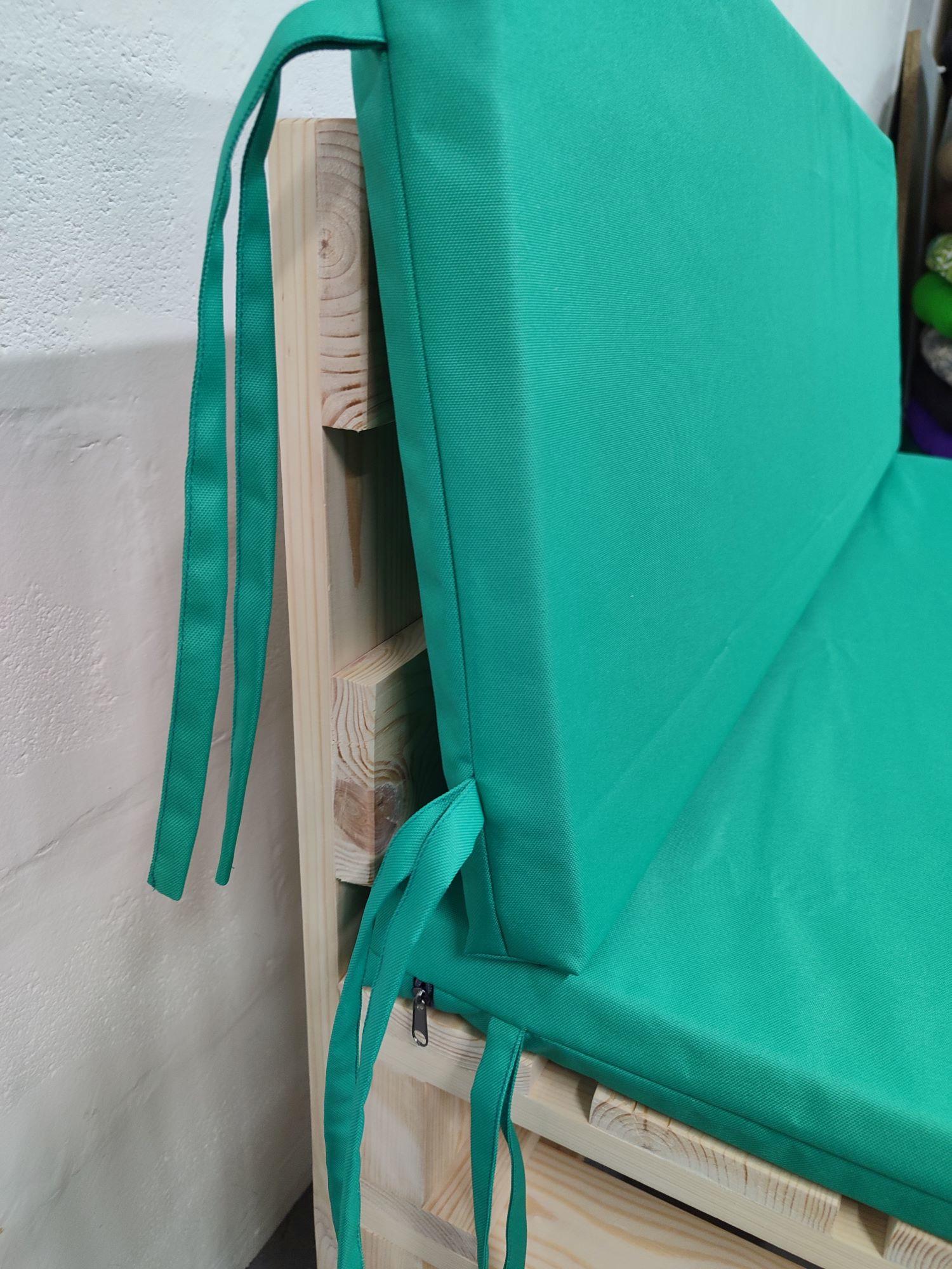 Комплект водоотталкивающих подушек для паллет-дивана eGarden оксфорд 120x60x5/120x40x5 см Бирюзовый (5605) - фото 3 Комплект водоотталкивающих подушек для паллет-дивана eGarden оксфорд 120x60x5/120x40x5 см Бирюзовый (5605) - фото 3