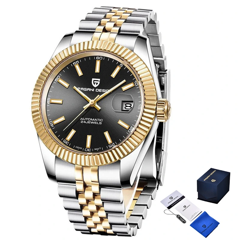 Наручний годинник Pagani Design PD-1645 Silver/Gold/Brown