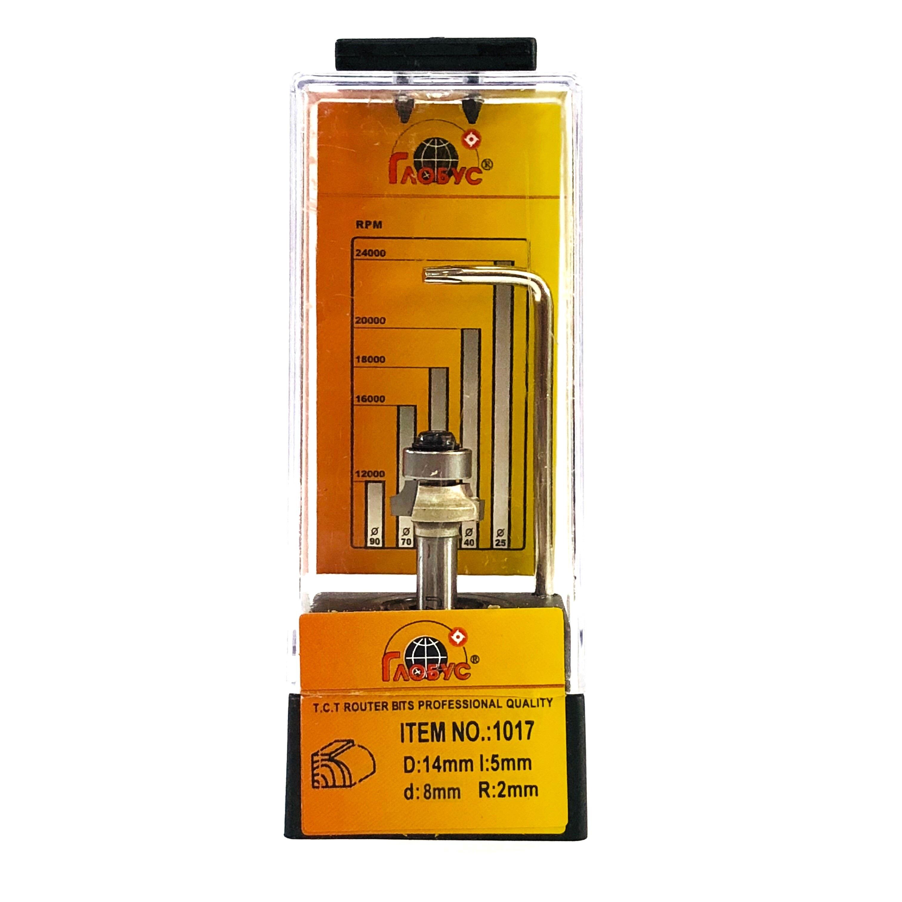 Фреза для кромки 1017 D14mm h5мм d8мм R2 мм Фреза для кромки 1017 D14mm h5мм d8мм R2 мм