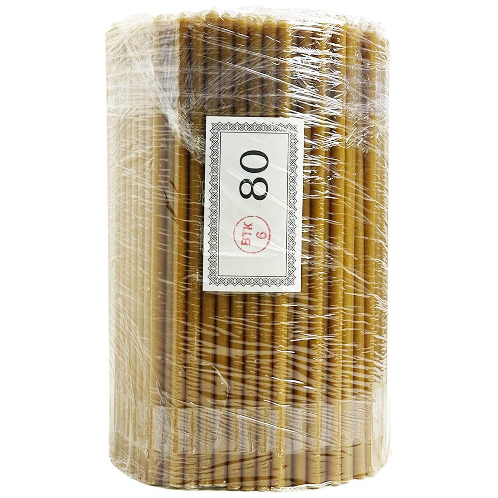 Свеча парафиновая темная №80 2 кг 19 см 400 шт. (080пт2)