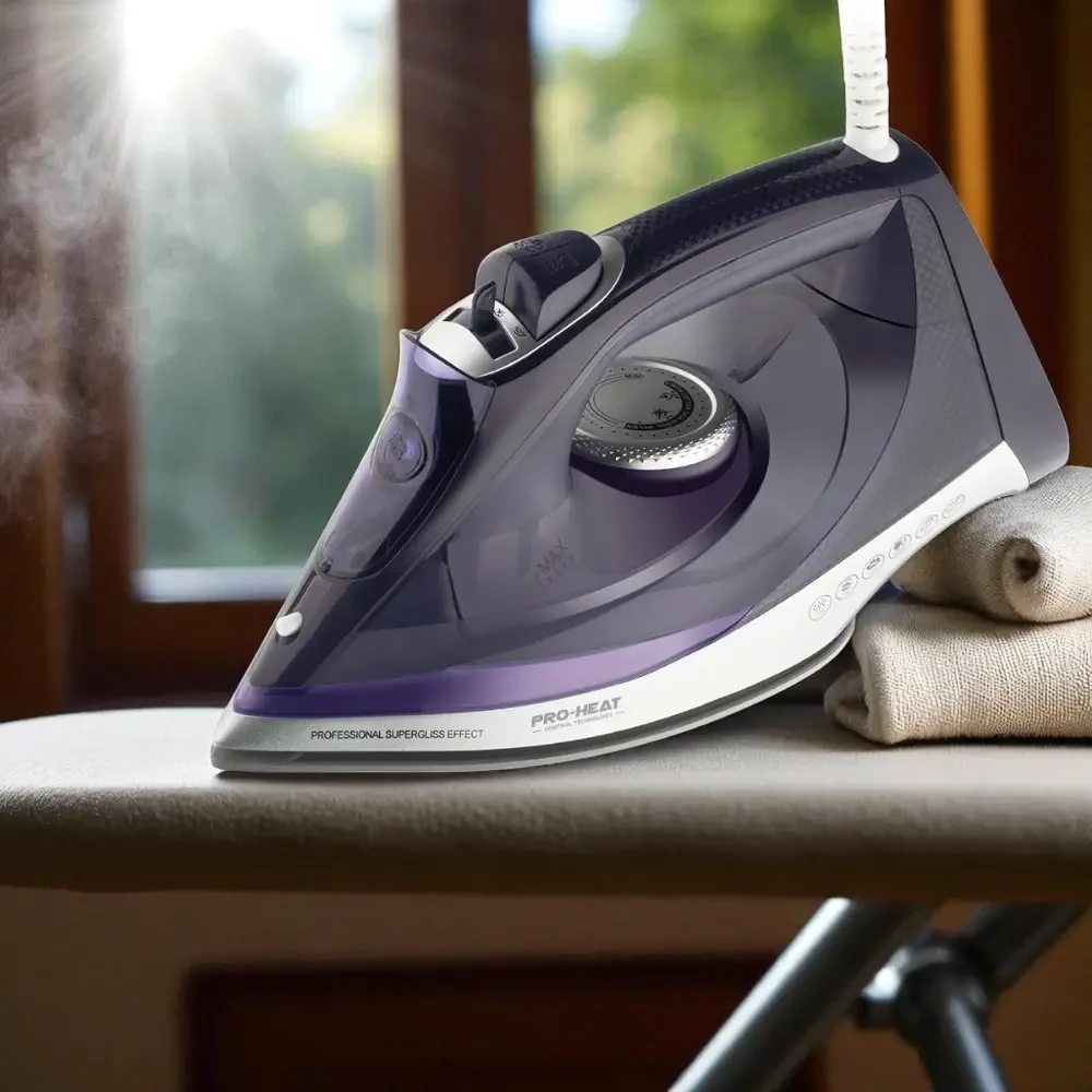 Утюг паровой электрический Domotec MS-1166P с керамической подошвой 1600 Вт (9872) - фото 7