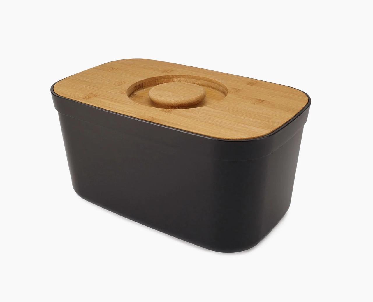 Хлібниця oseph Joseph Bread Bin з бамбуковою кришкою J Black (81103)