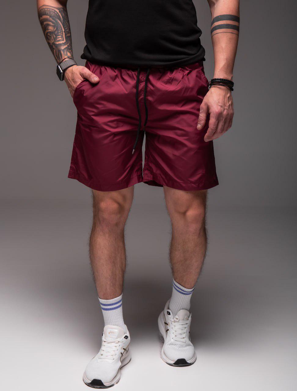 Шорты мужские Basic пляжные для плавания S Бордовый (2040/3/1)