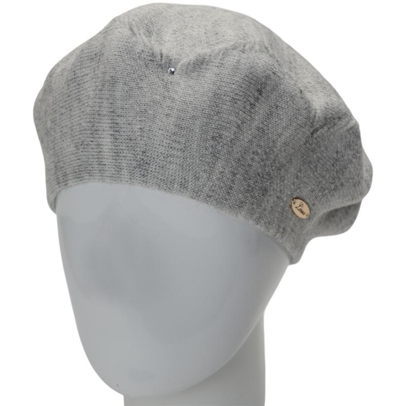 Берет женский двойной Lirus Алана универсальный Светло-серый (276155)