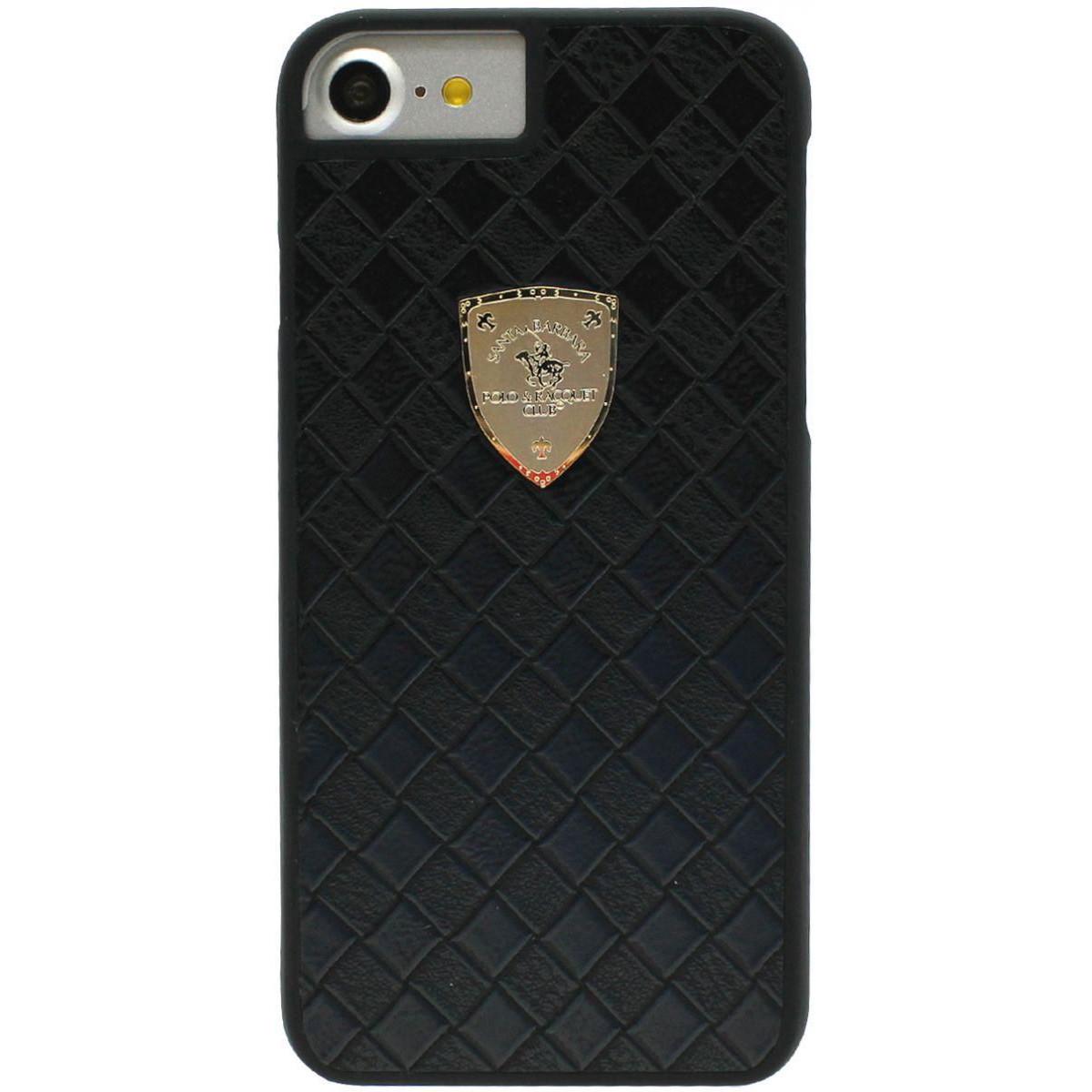 Кожанный чехол накладка SBPRC Polo Apple Fyrste for iPhone 7/8/SE, Black