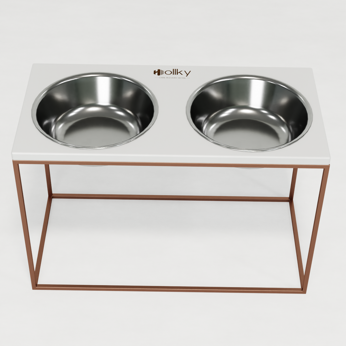 Миски на підставці для дуже великих собак Hollky Base XXL40 2х2,8 л (BXXL40-643240-GLWH) - фото 4