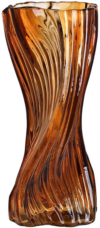 Ваза стеклянная Giorgia для цветов 15х15х30 см Коричневый