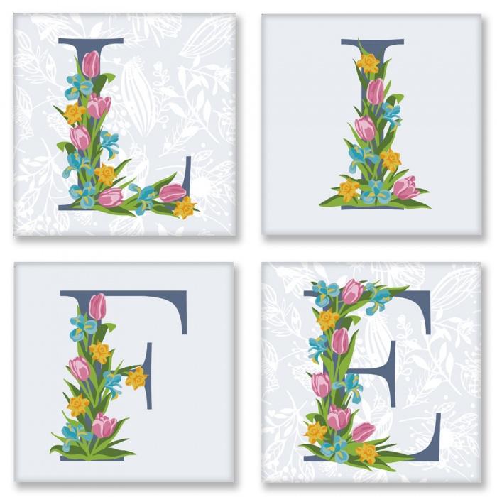 Картина по номерам Идейка Life Provence 4 шт. 18x18 см (СН119)