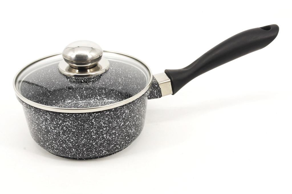 Ковш 3017 ST с крышкой гранитное покрытие 1,6 л 18х8 см (AM0003531)