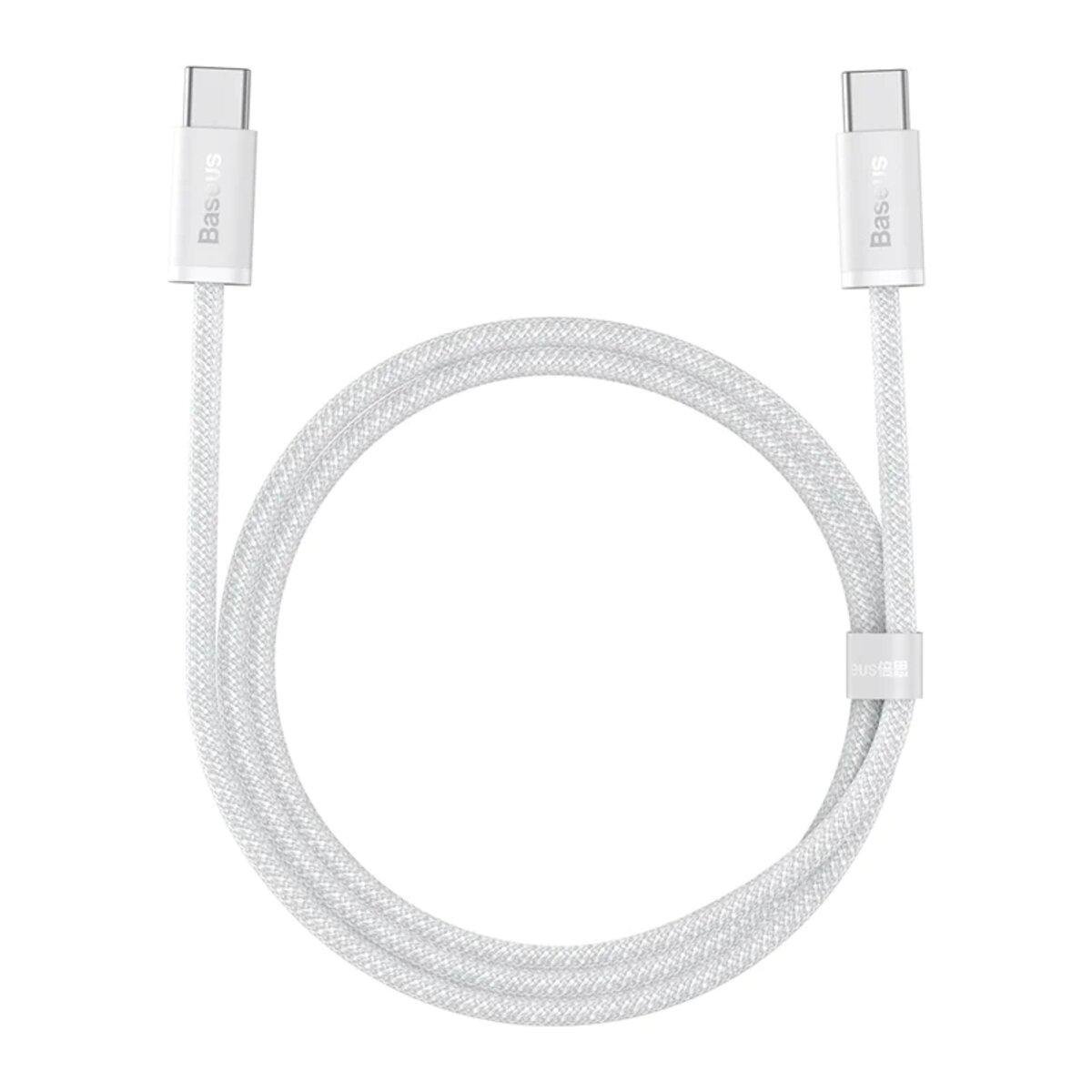 Кабель Baseus Dynamic Series Fast Charging Type-C to Type-C 100W 1 м White (CALD000202) - фото 1 Кабель Baseus Dynamic Series Fast Charging Type-C to Type-C 100W 1 м White (CALD000202) - фото 1