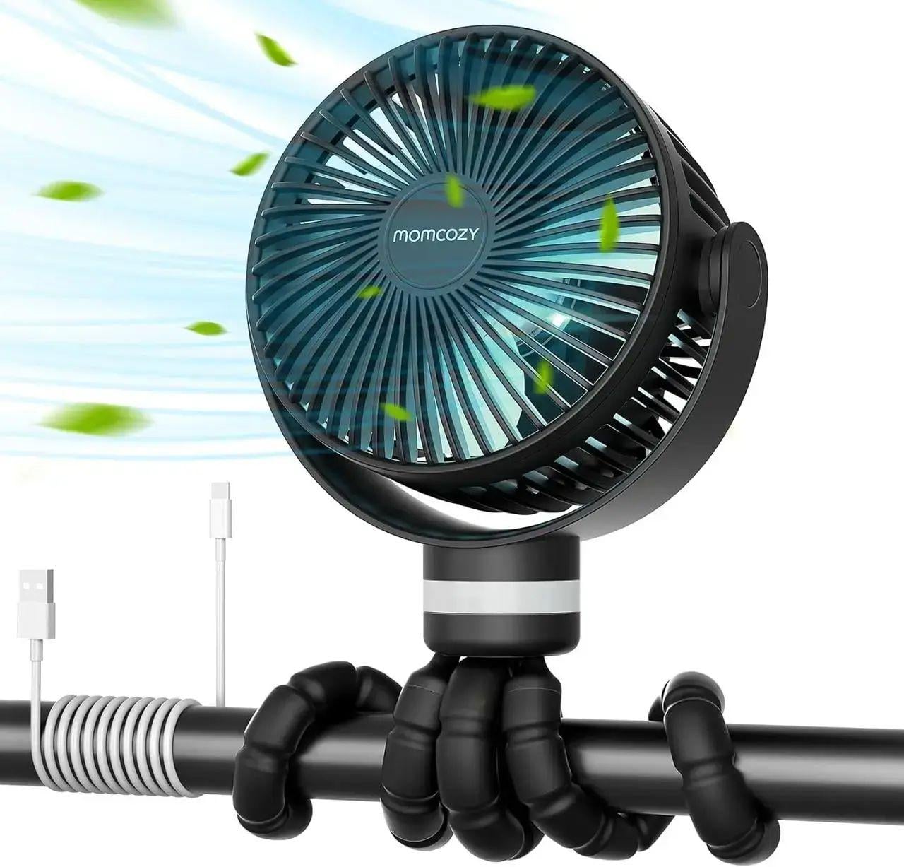 Вентилятор аккумуляторный для коляски Momcozy 5200 мАч USB с 3 скоростями (opt-103690)