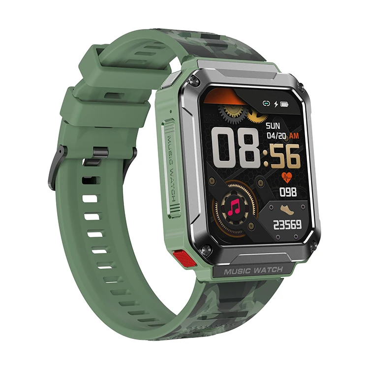 Смарт-годинник з навушниками LEMFO T93 силіконовий ремінець Black/Green (16343) Смарт-годинник з навушниками LEMFO T93 силіконовий ремінець Black/Green (16343)