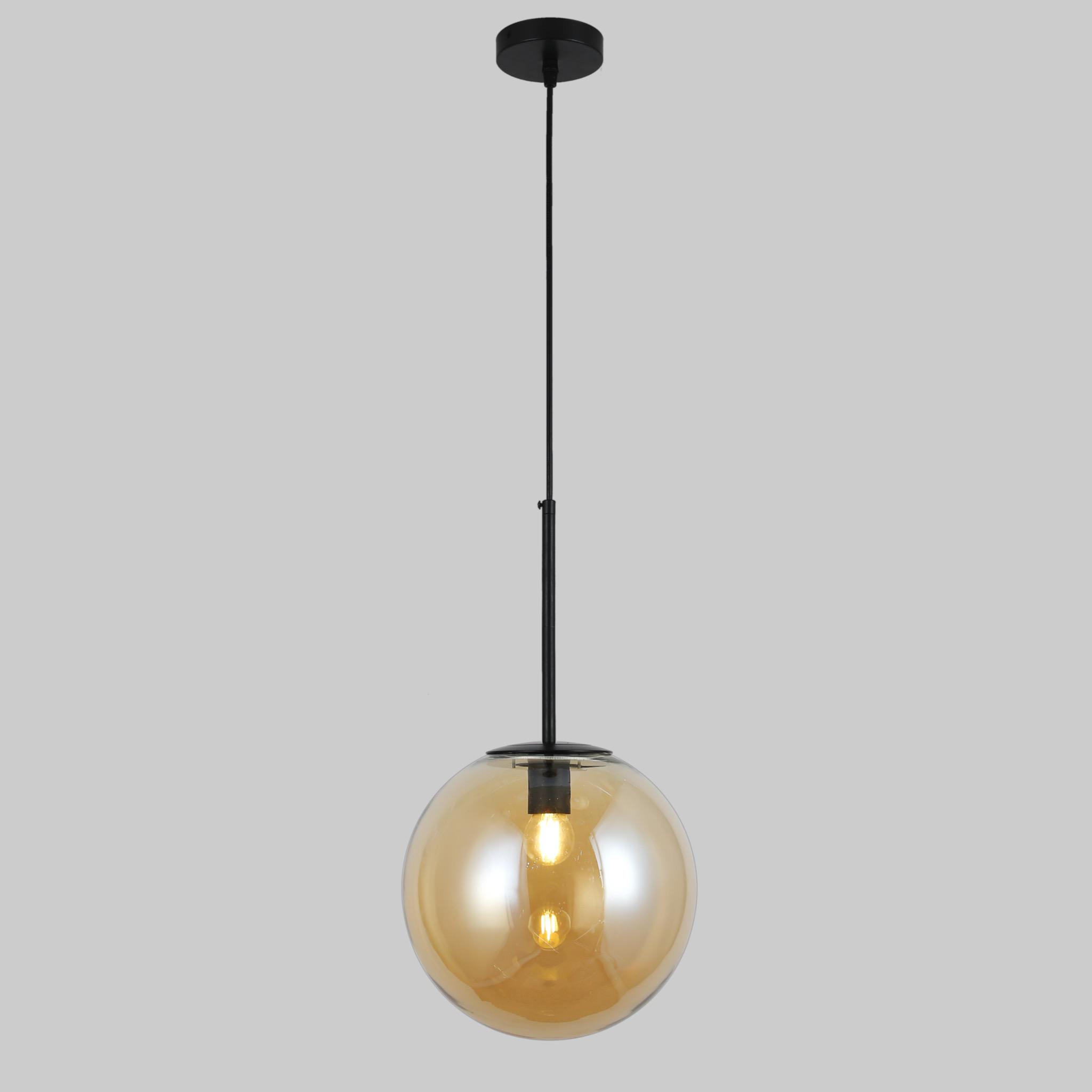 Люстра Sphere с кофейным шаром 25 см Черный
