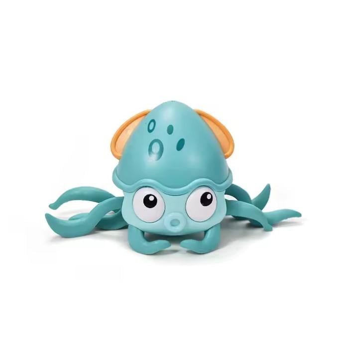 Игрушка интерактивная Осьминог бегающий и плавающий Голубой (0074)