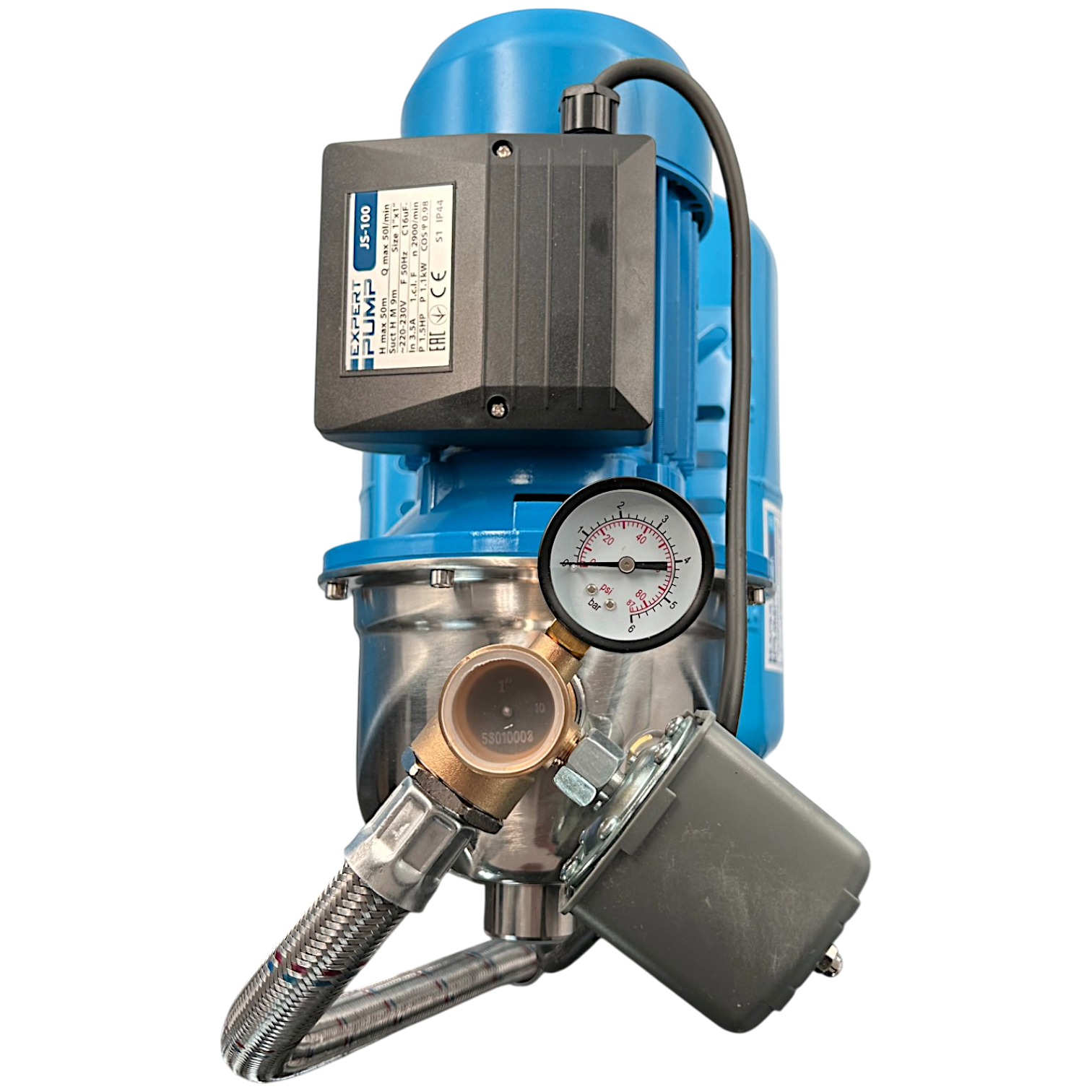 Автоматическая насосная станция EP JS100/24 1,1 кВт H=50м Q=50 л/мин - фото 6 Автоматическая насосная станция EP JS100/24 1,1 кВт H=50м Q=50 л/мин - фото 6