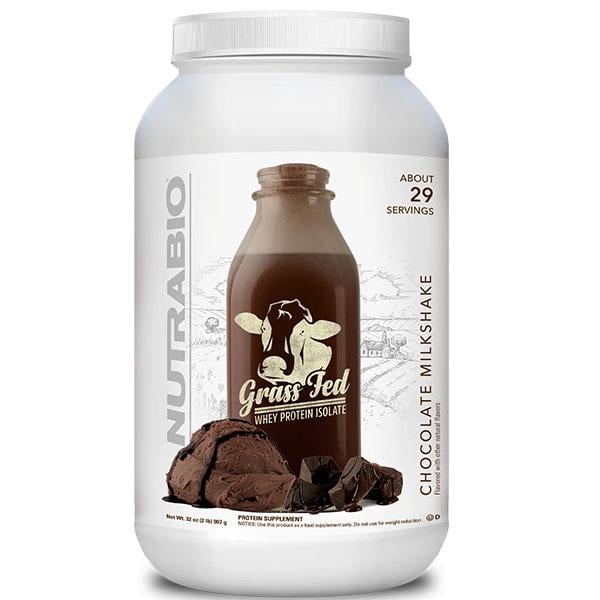 Протеин NutraBio Grass-Fed Whey Protein Isolate 907 г 29 порций Chocolate Milkshake (000027199)