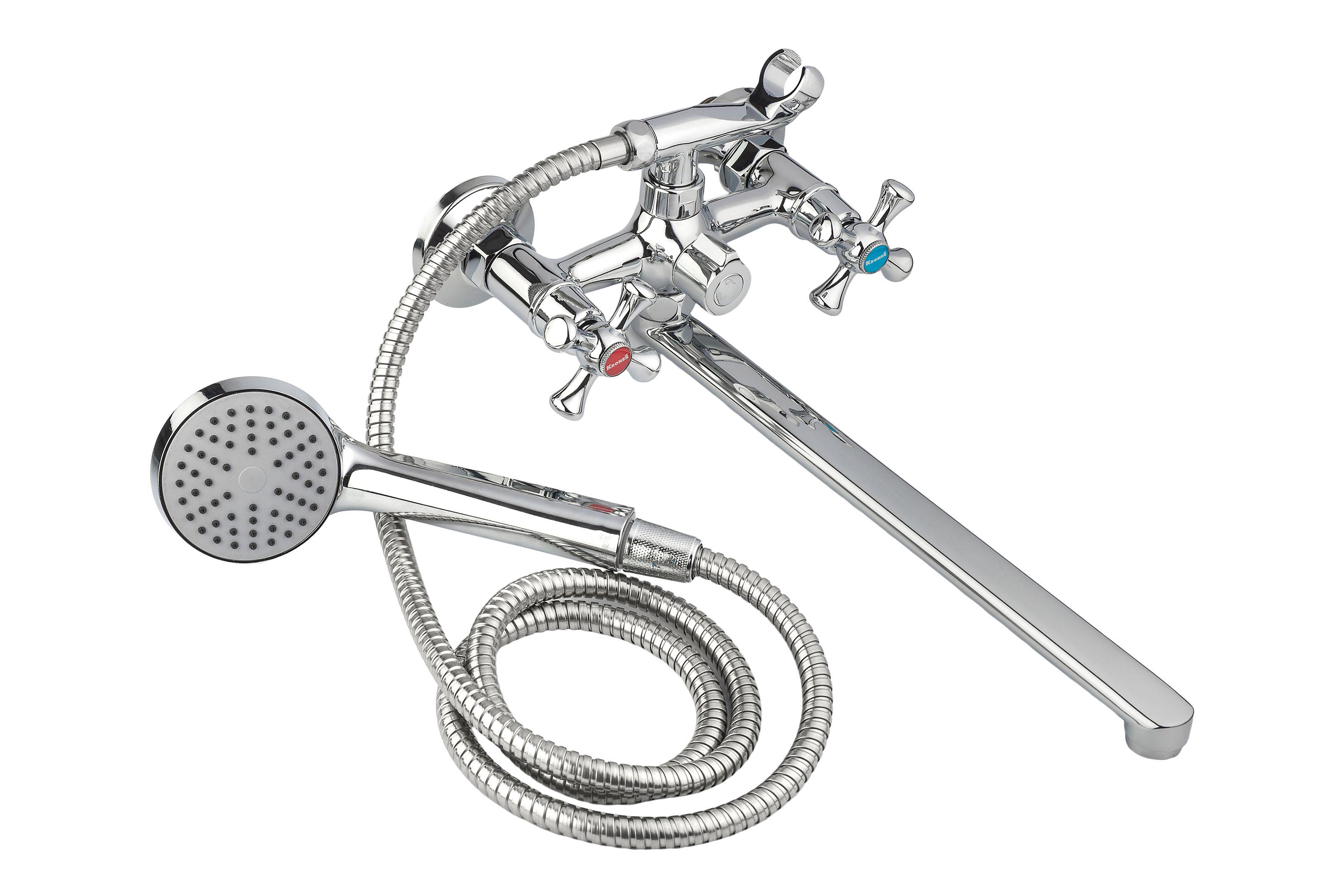 Смеситель для ванны KRONER Rhein CV016435 двухвентильный Хром (135933) - фото 2