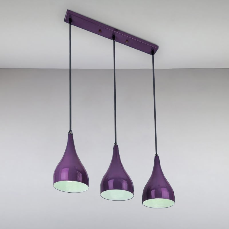 Люстра подвесная Light House LS-10813-3 Purple на три лампы Фиолетовый
