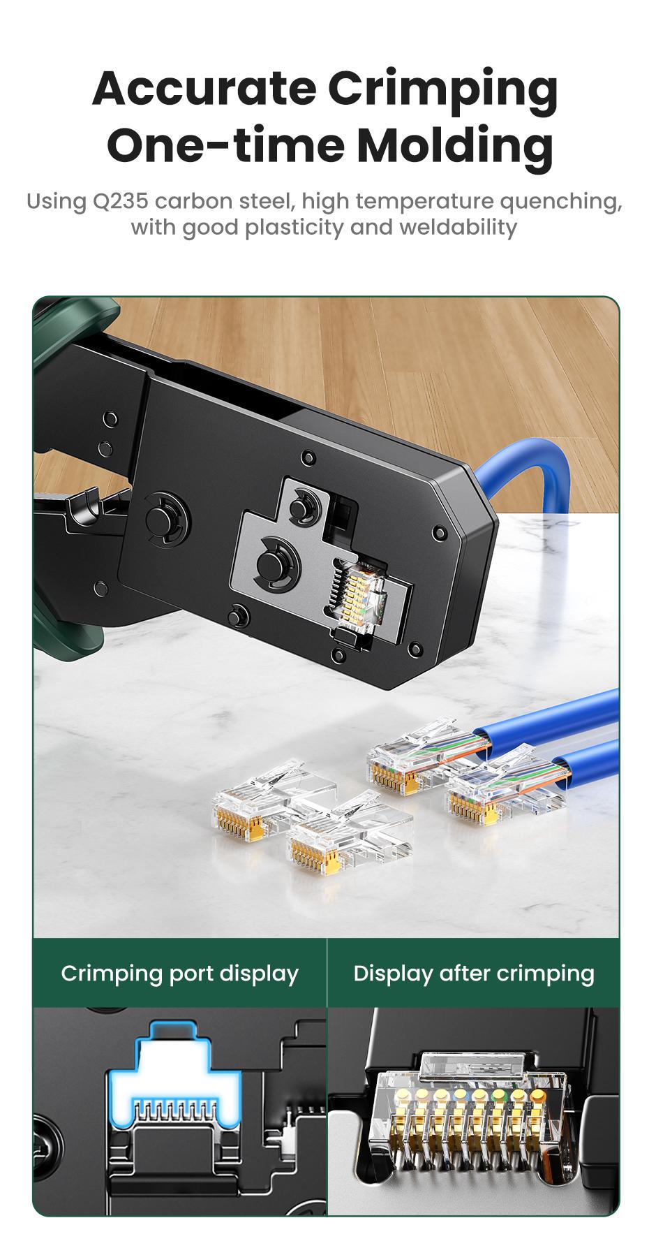 Кримпер для конекторів Ugreen RJ45 8P RJ11 6P з функцією різання (29516824) - фото 6