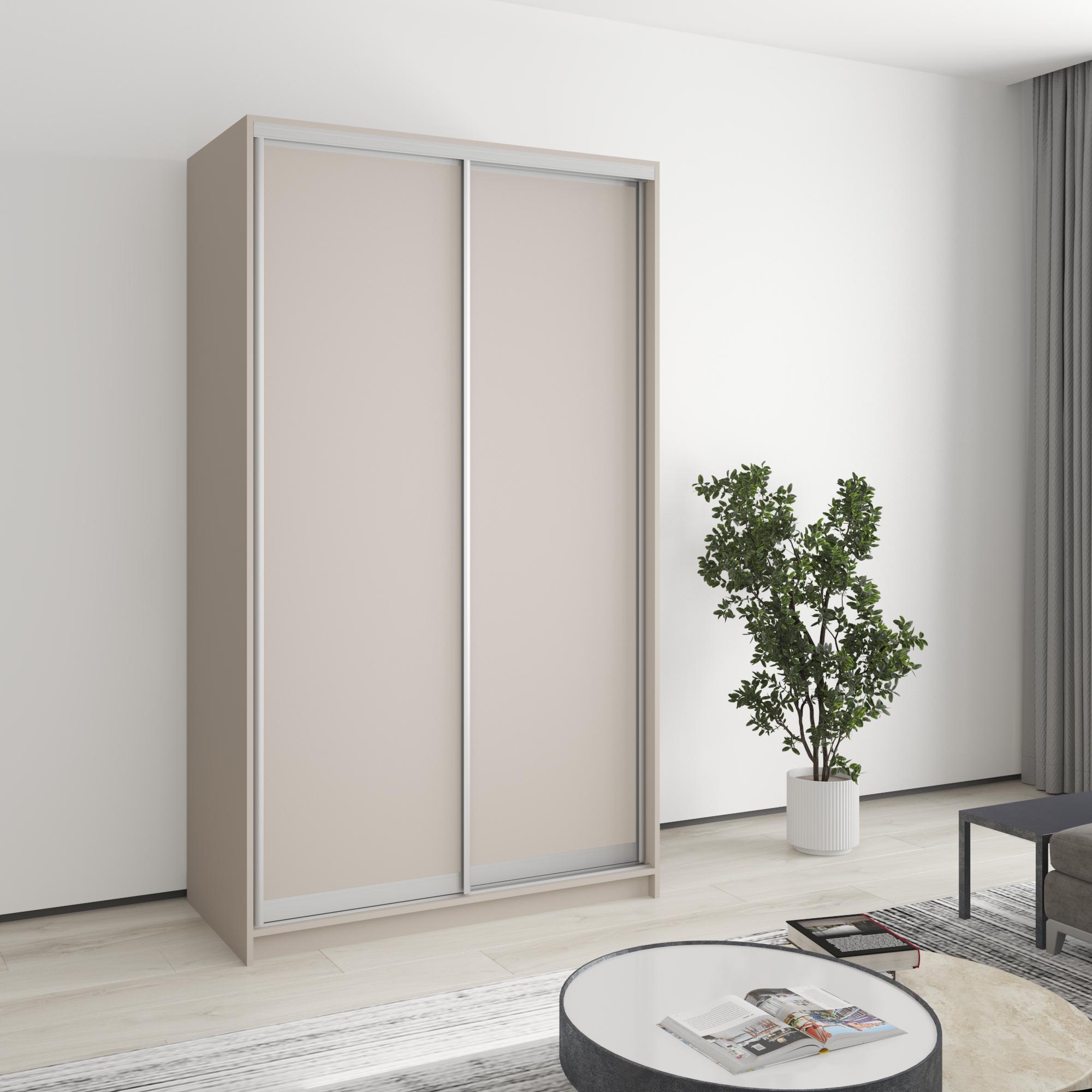 Шкаф-купе двухдверный MebelStar Уни AL 2 ДСП 120x60x210 см Кашемир (MBS-2588) Шкаф-купе двухдверный MebelStar Уни AL 2 ДСП 120x60x210 см Кашемир (MBS-2588)