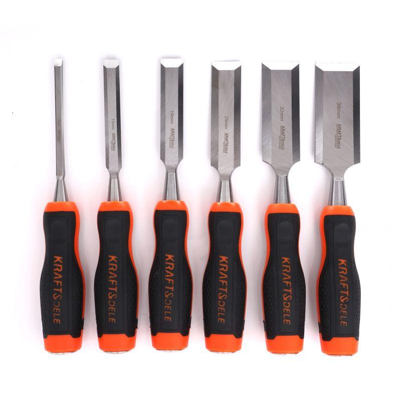 Набор столярных стамесок Kraft&Dele KD11772 для древесины в кейсе 6 шт. (32708136)