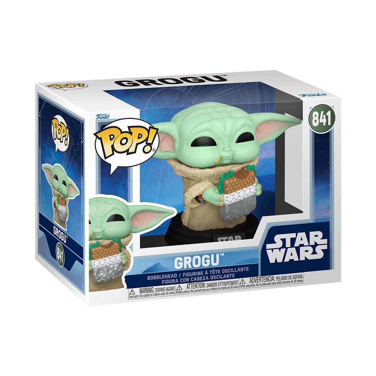 Детская игровая фигурка Funko POP Мандалорец Грогу с сэндвичем 9,1 см (90821)