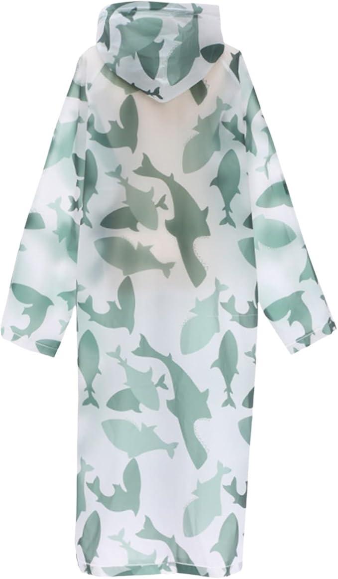 Дощовик-плащ багаторазовий Акули на кнопках з капюшоном універсальний Зелений (CH-862W) - фото 3 Дощовик-плащ багаторазовий Акули на кнопках з капюшоном універсальний Зелений (CH-862W) - фото 3