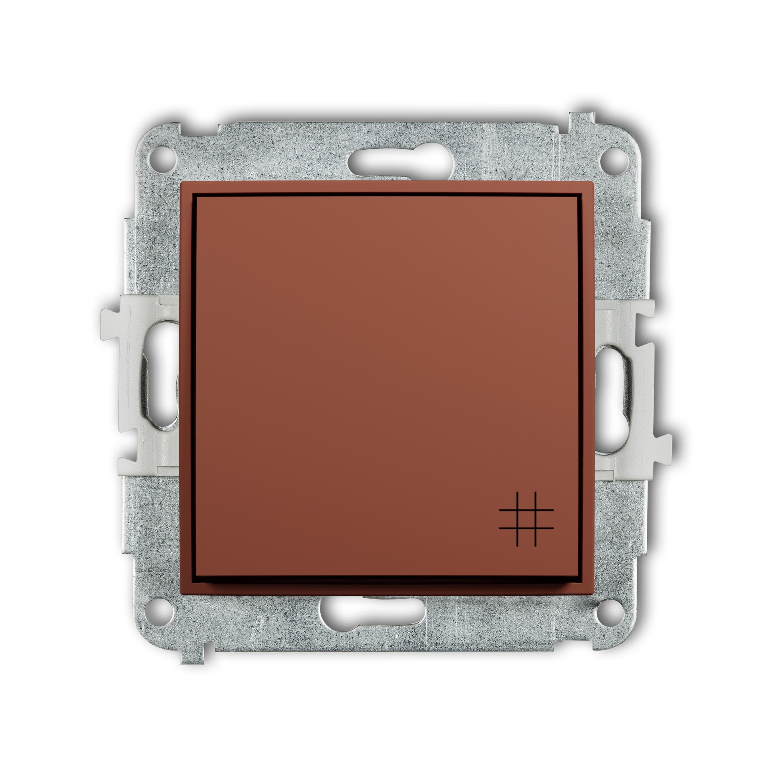 Вимикач 1-клавішний перехресний Karlik Mini Теракотовий (63MWP-6)