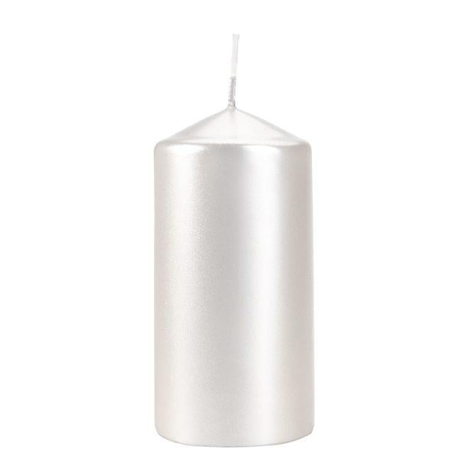 Свеча цилиндр Flora Bispol 6х12 см Перламутровый (27583)