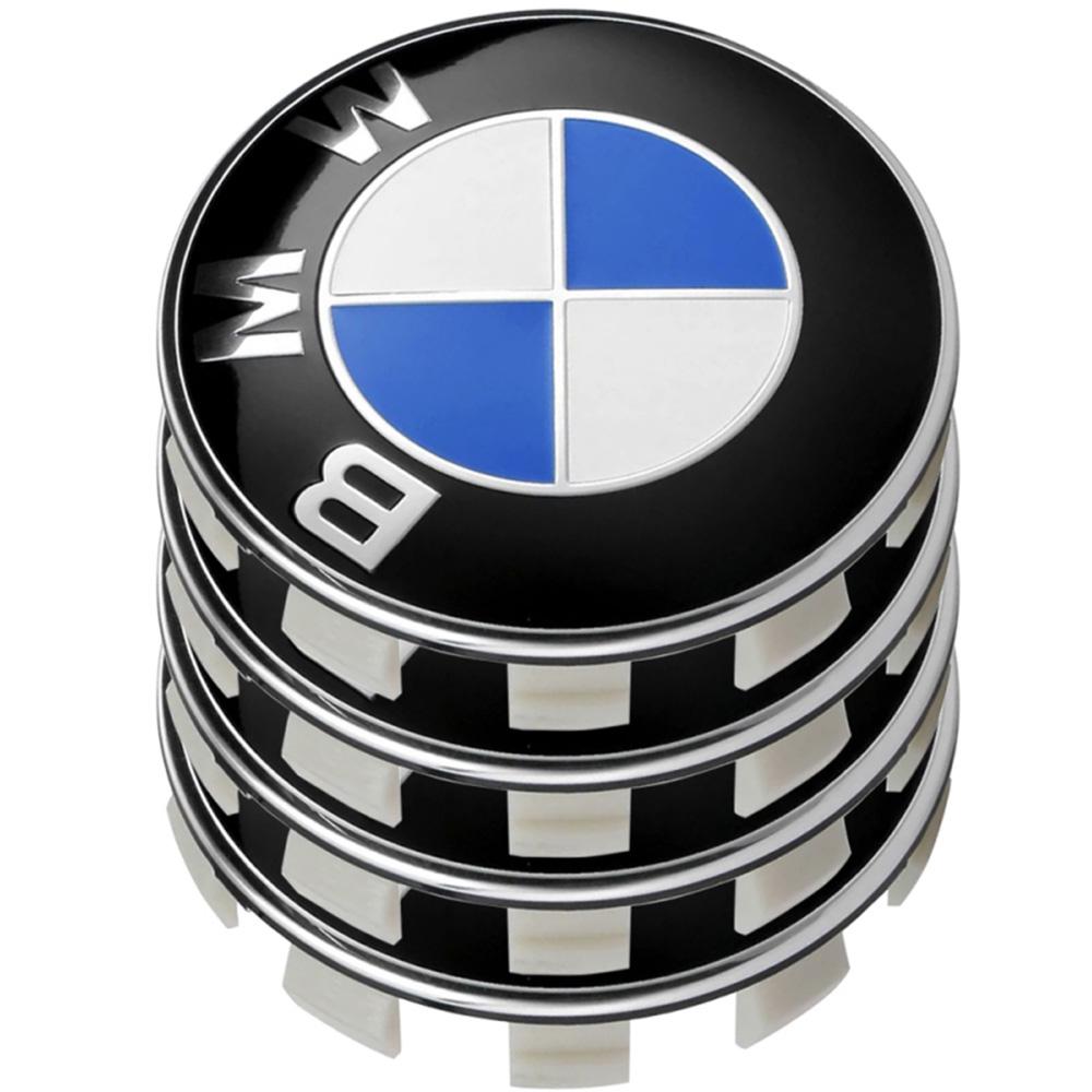 Заглушки литых дисков для BMW E30/E32/E34/E36/E38/E39/E46/E60/E65/E66/E90/E91/E92/E93/X5 X6 4 шт. 68 мм Синий