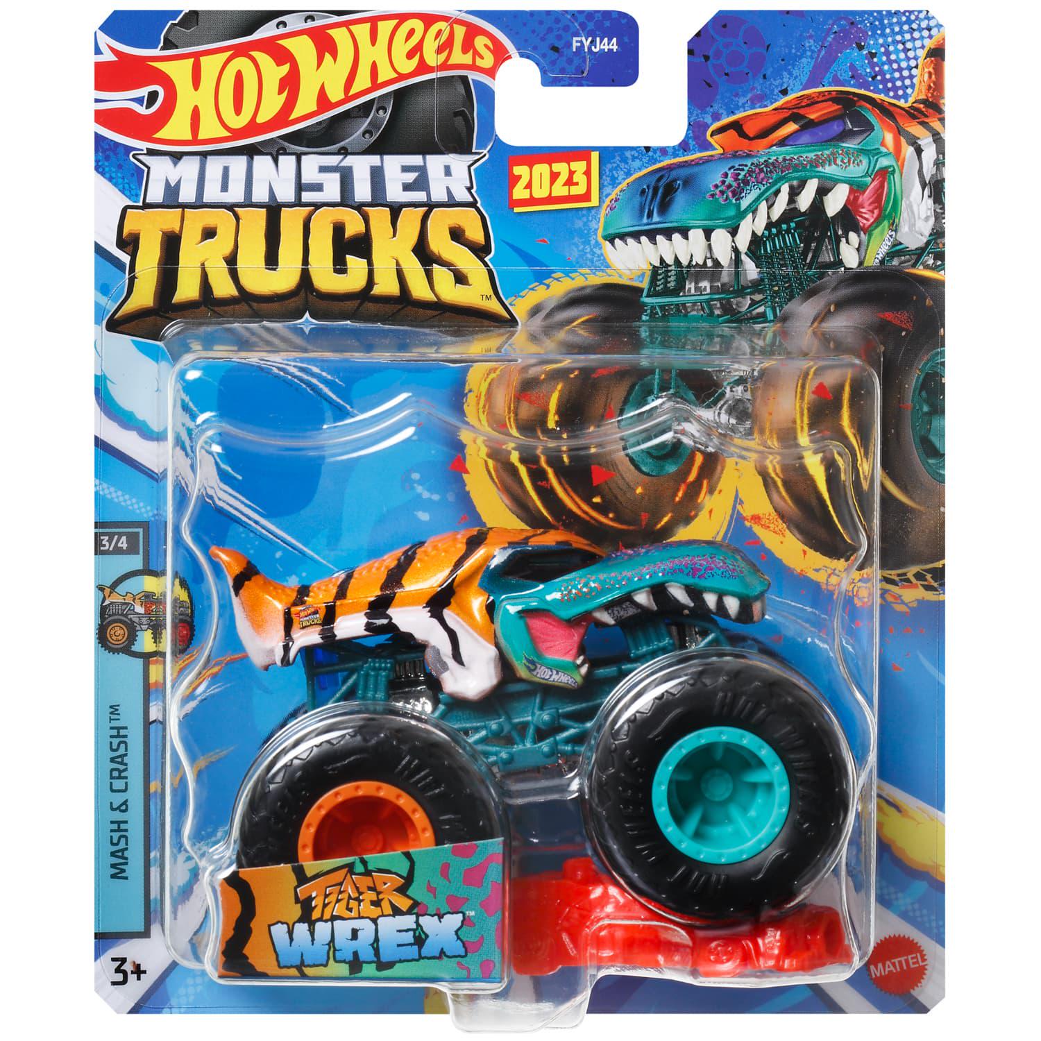 Машинка-внедорожник Hot Wheels Monster truck Tiger Wrex Mash & Crash (50RFGDF)