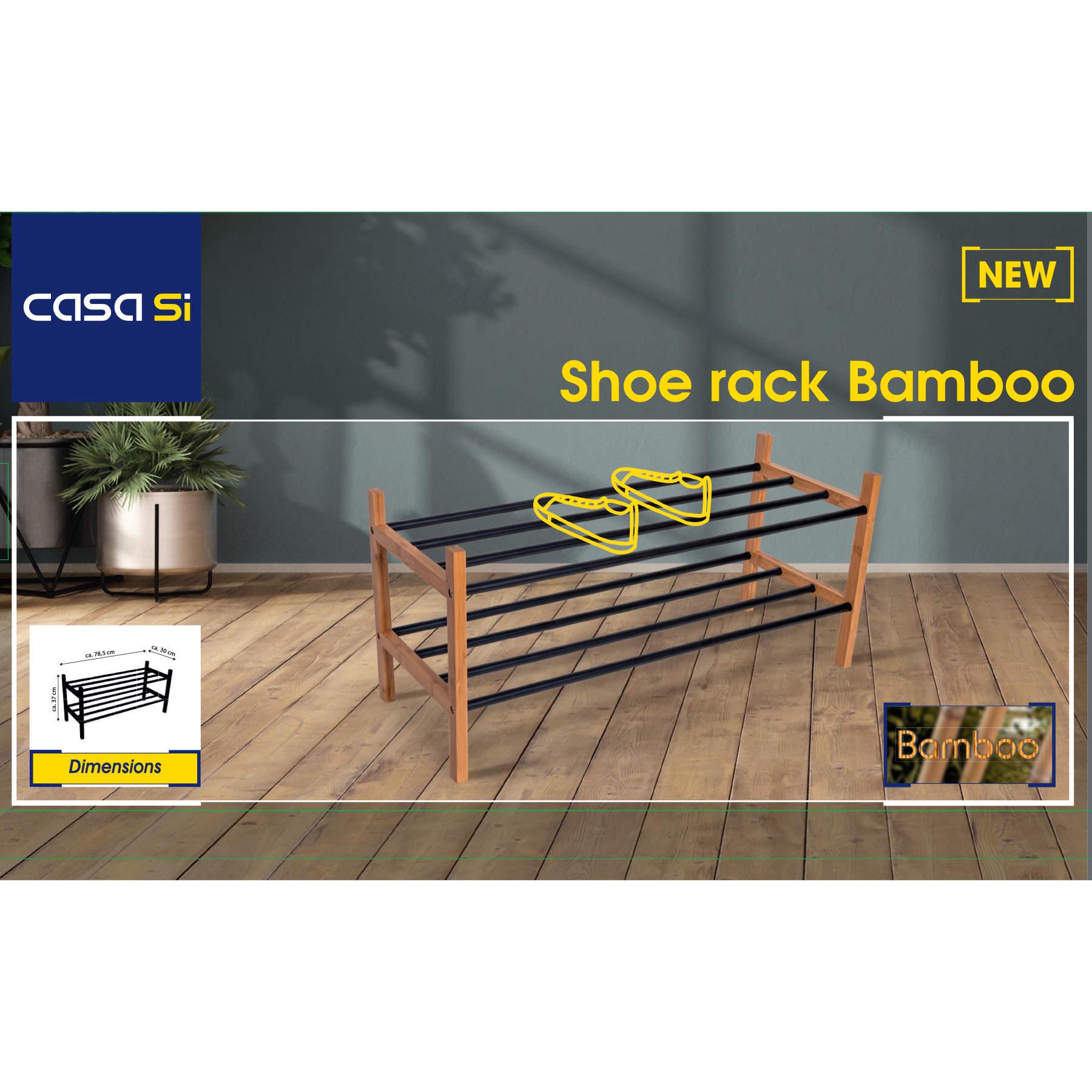 Полиця для взуття Casa Si Shoe Rack Bamboo (CS92307W04) - фото 2