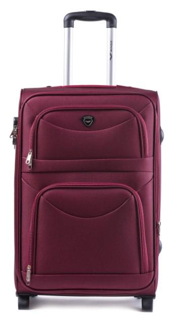 Валіза текстильна Wings 6802 M на 2 колесах Бордовий (CETKNWI6802MS2BOR) - фото 3