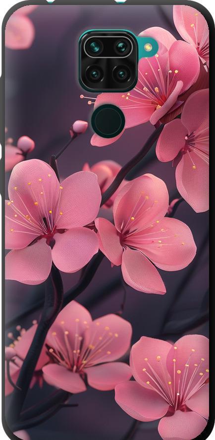 Чехол на Xiaomi Redmi Note 9 Пурпурная сакура (6075b-2017-42517)