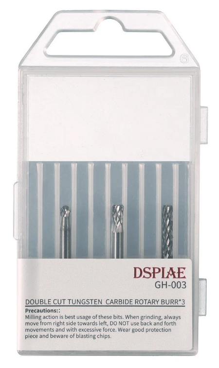 Набір шліфувальних головок DSPIAE GH-003 3 шт. з вольфрамової сталі (GH-003)