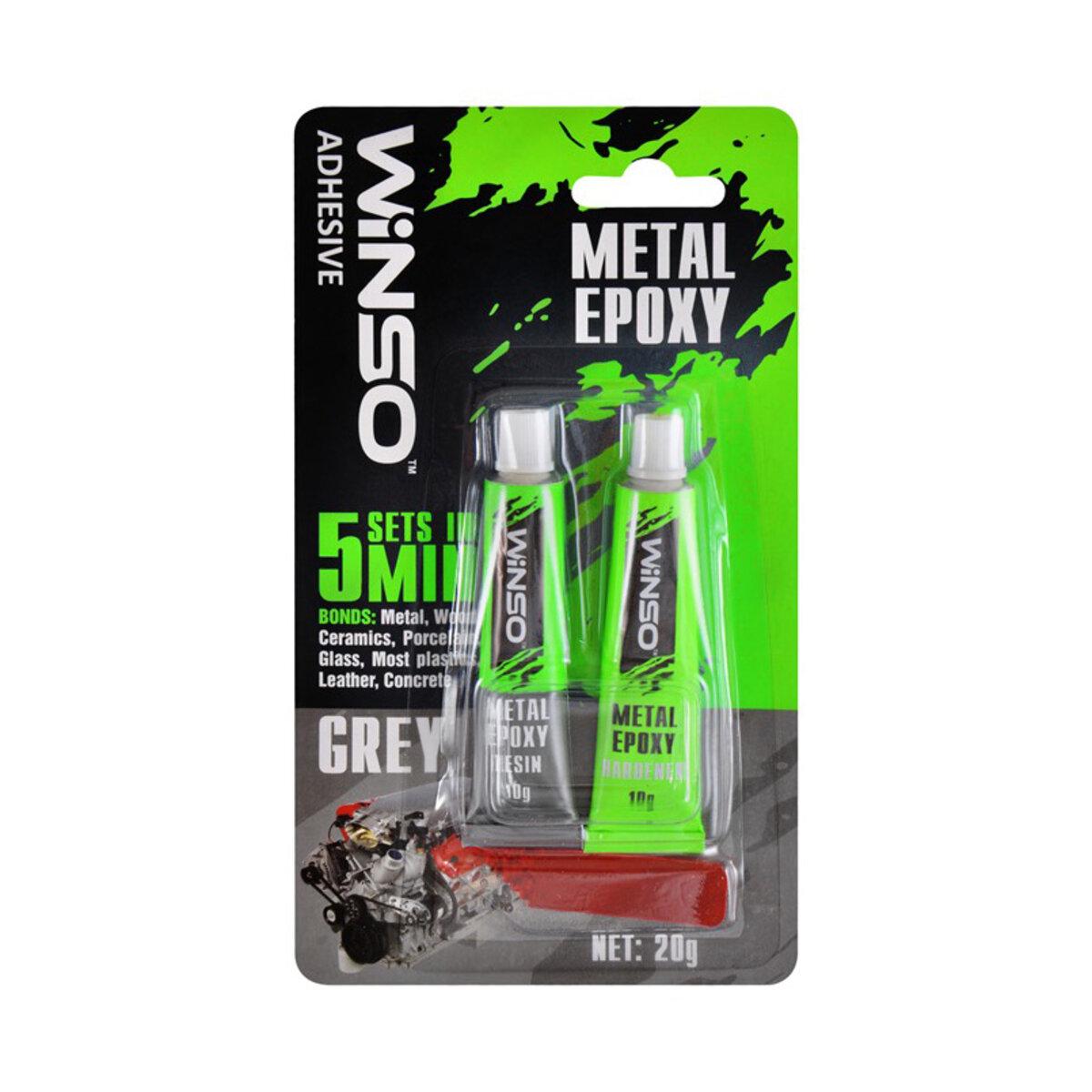 Двухкомпонентный эпоксидный клей WINSO Metal Epoxy Серый 20 г