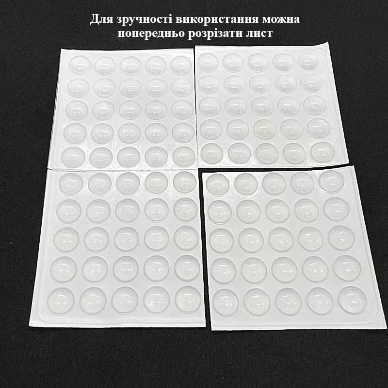 Набор из круглых силиконовых самоклеящихся бамперов 100 шт. 6х2 мм (U9404) - фото 2 Набор из круглых силиконовых самоклеящихся бамперов 100 шт. 6х2 мм (U9404) - фото 2