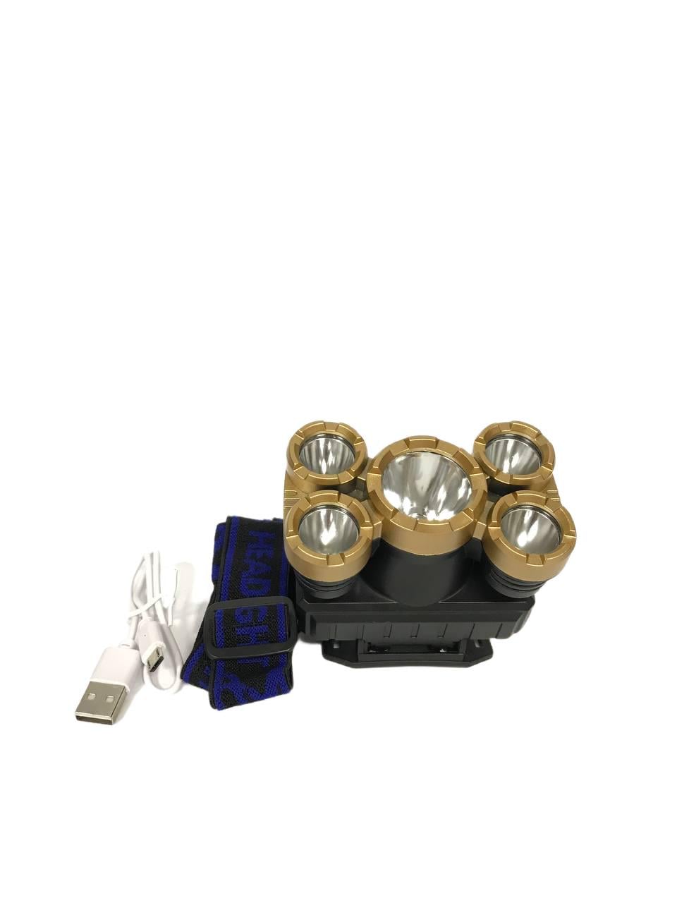 Фонарик светодиодный портативный на голову YJ-4425 micro usb charge (10301316)