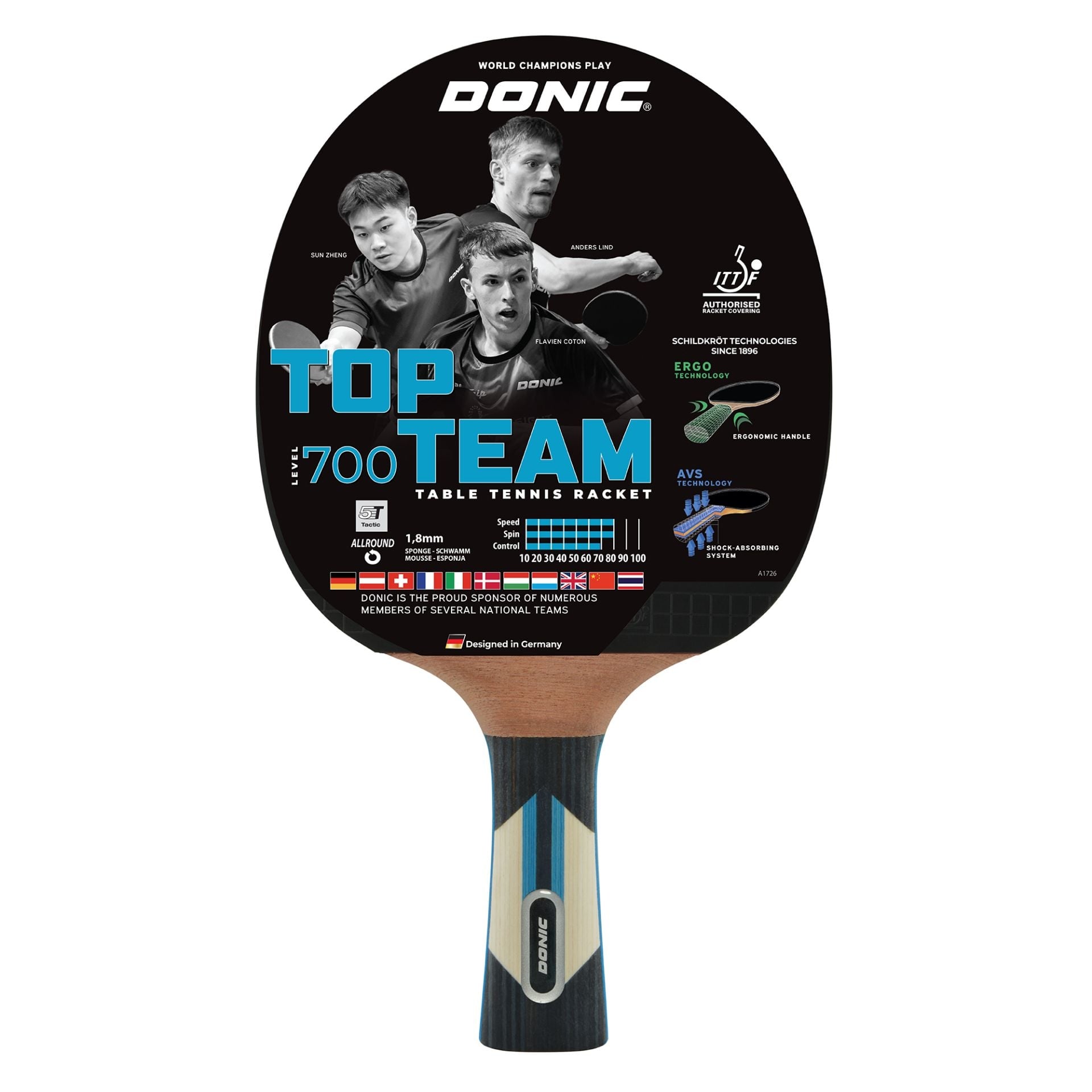 Ракетка для пинг-понга Donic Top Teams 700 (754197) Ракетка для пинг-понга Donic Top Teams 700 (754197)