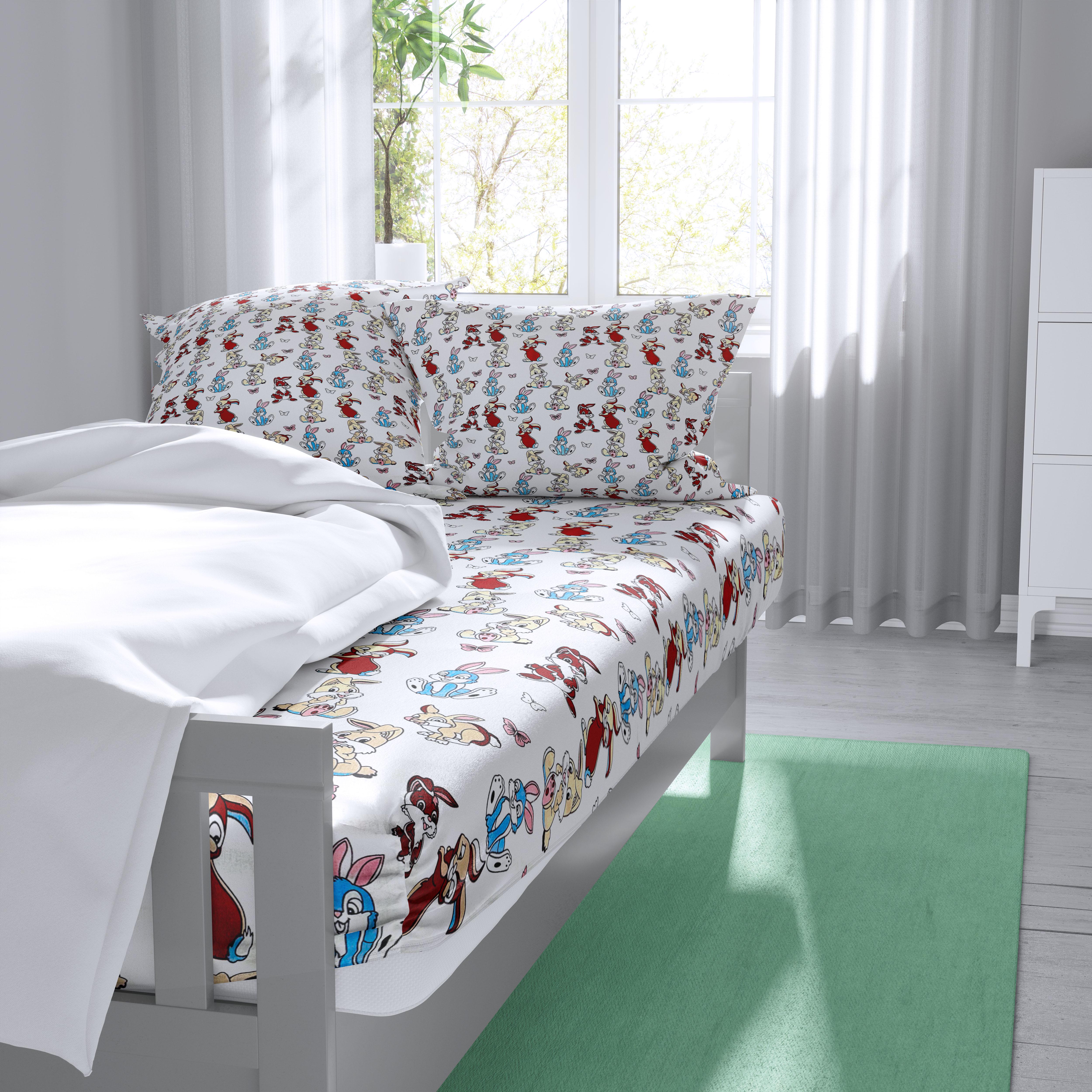 Простирадло на резинці Bunny 80х200 см та дві наволочки 50х70 см бязь (G-0803/pz80) Простирадло на резинці Bunny 80х200 см та дві наволочки 50х70 см бязь (G-0803/pz80)