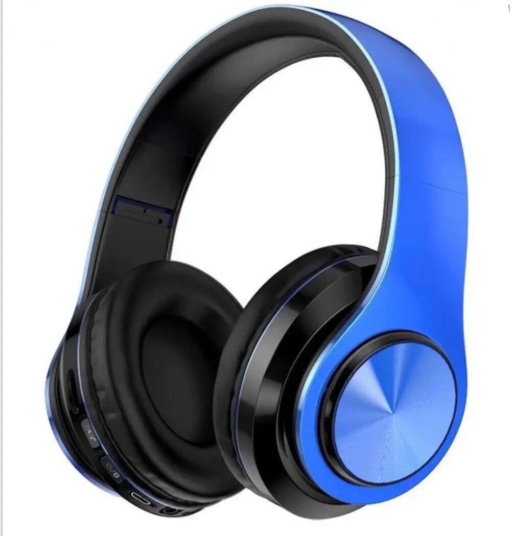 Наушники Bluetooth беспроводные B39 со светодиодными вставками Синий
