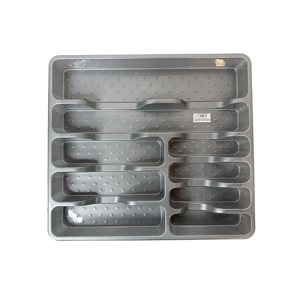 Лоток SNMZ BIG для столових приладів пластик Сірий Лоток SNMZ BIG для столових приладів пластик Сірий