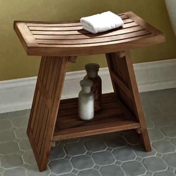 Табурет для ванной из дерева Рупиль Корица (ТВН-002133)
