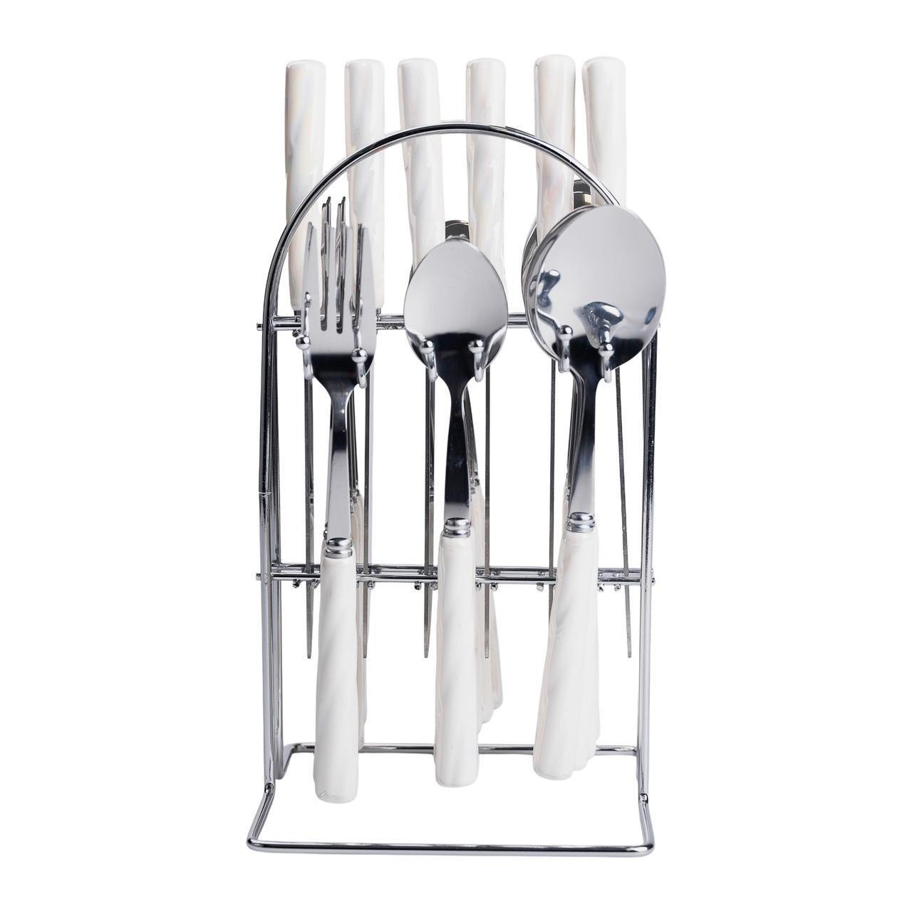 Набір столових приборів на підставці 24 пр. з керамічними ручками (HP-20-50) - фото 8