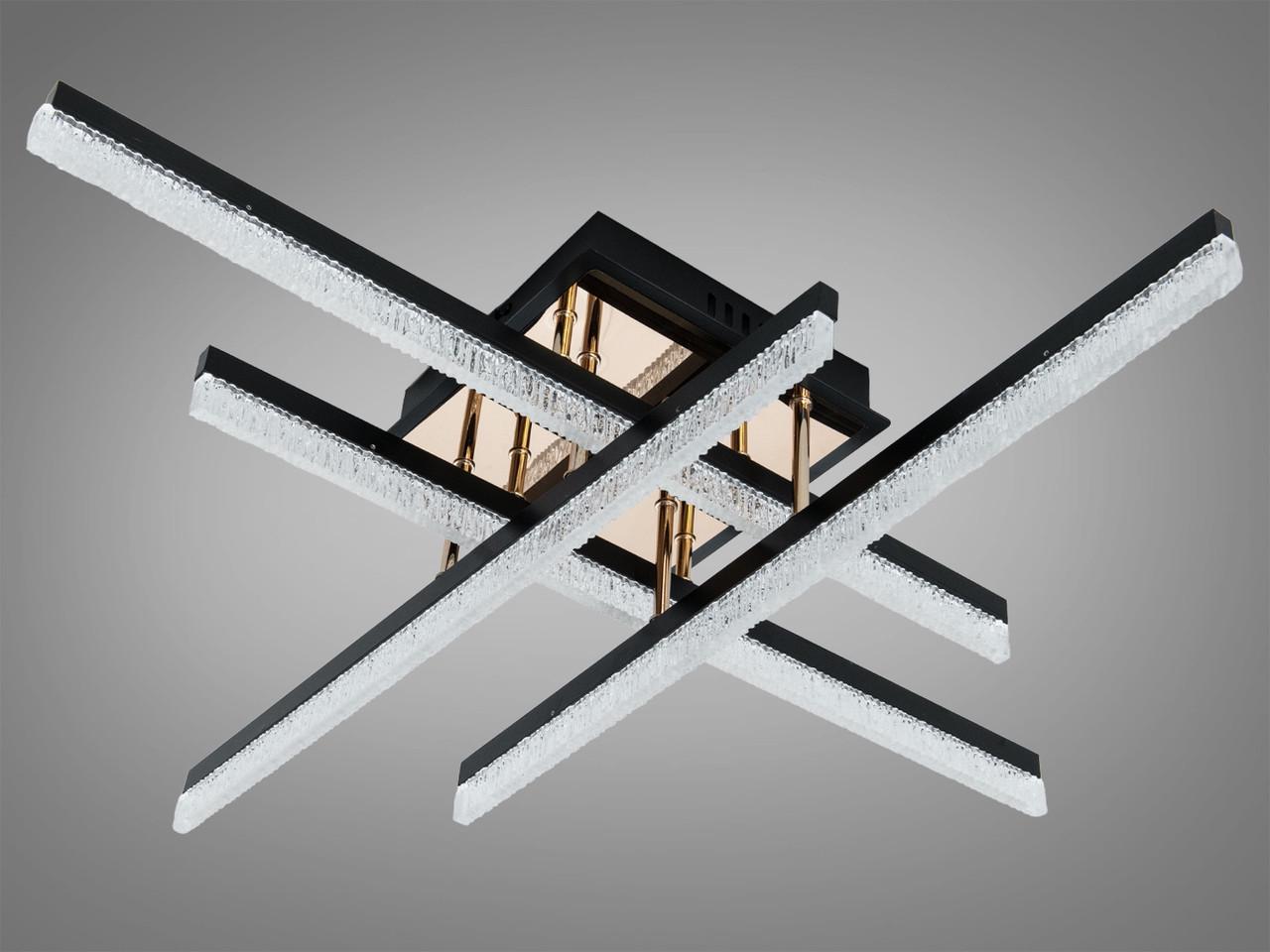 Люстра світлодіодна стельова для вітальні SX1010/4BK 60 Вт Чорний (2918714007) Люстра світлодіодна стельова для вітальні SX1010/4BK 60 Вт Чорний (2918714007)
