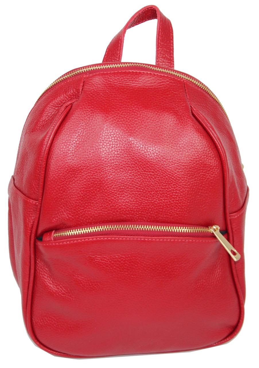 Рюкзак шкіряний жіночий Borsacomoda 814.022 9 л Червоний